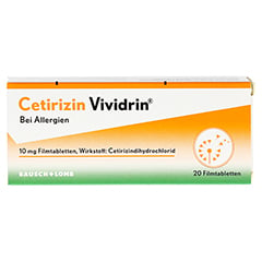 Cetirzin Vividrin - Schnell wirksame Allergietabletten 20 Stück N1 - Vorderseite