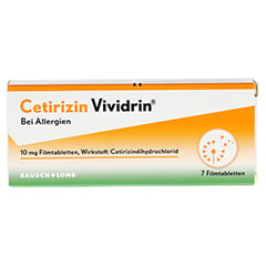 Cetirizin Vividrin 10 mg Filmtabletten 7 Stück - Vorderseite