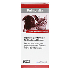 PULMO ALFA Ergnzungsfutterm.flss.f.Hunde/Katzen 100 Milliliter - Vorderseite