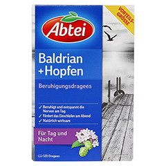 ABTEI Baldrian + Hopfen (Beruhigungsdragees) 120 Stck - Vorderseite