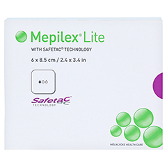 MEPILEX Lite Schaumverband 6x8,5 cm steril 5 Stck - Vorderseite