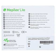 MEPILEX Lite Schaumverband 6x8,5 cm steril 5 Stck - Rckseite