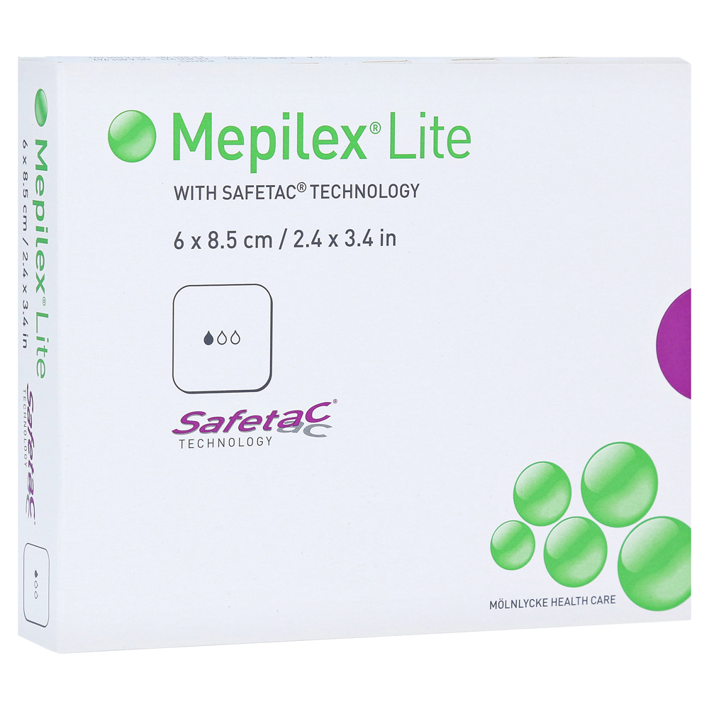 MEPILEX Lite Schaumverband 6x8,5 cm steril 5 Stück