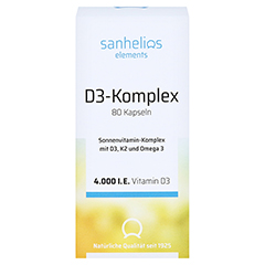 SANHELIOS Vitamin D3 Sonnenvitamin-Komplex mit K2 80 Stck - Vorderseite