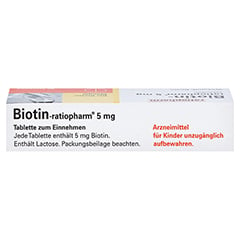 Biotin-ratiopharm 5mg 30 Stck - Oberseite