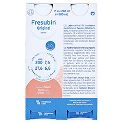 FRESUBIN ORIGINAL DRINK Pfirsich Trinkflasche 4x200 Milliliter - Vorderseite