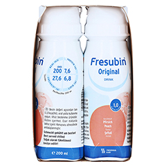 FRESUBIN ORIGINAL DRINK Pfirsich Trinkflasche 4x200 Milliliter - Rechte Seite