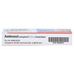 Ambroxol-ratiopharm 30mg Hustenlser 20 Stck N1 - Unterseite