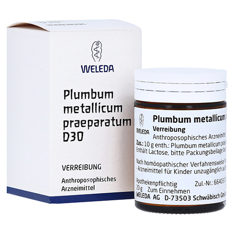 PLUMBUM METALLICUM praep. D 30 Trituration 20 Gramm N1