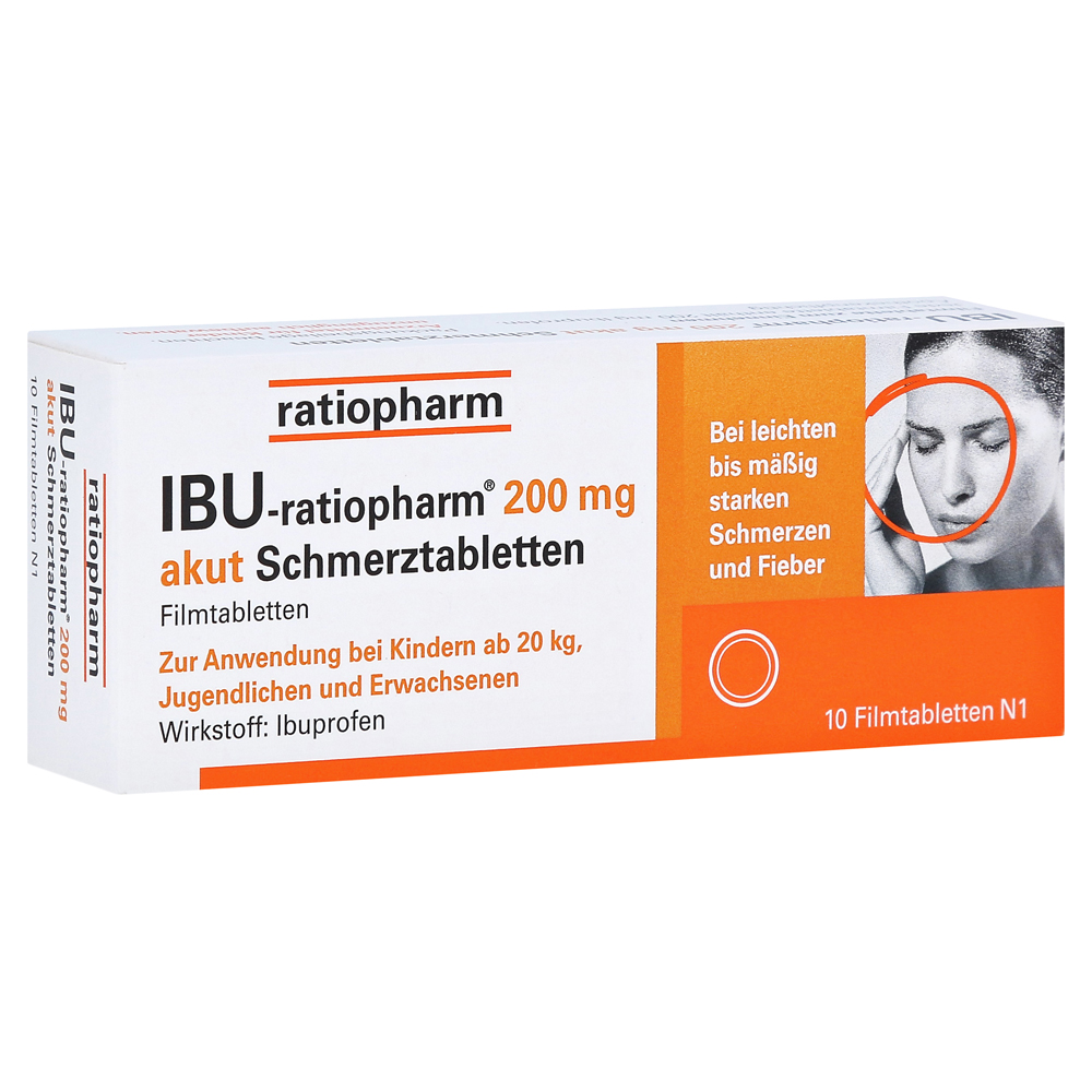IBU-ratiopharm 200 akut Schmerztabletten 10 Stück N1 online bestellen