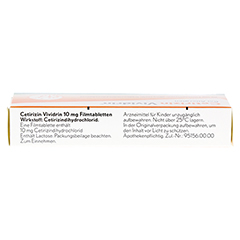 Cetirizin Vividrin 10 mg Filmtabletten 20 Stück N1 - Oberseite