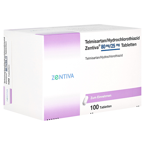 Telmisartan/Hydrochlorothiazid Zentiva 80mg/25mg 100 Stck N3