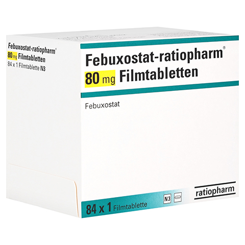 Febuxostat ratiopharm 80mg 84 Stck N3