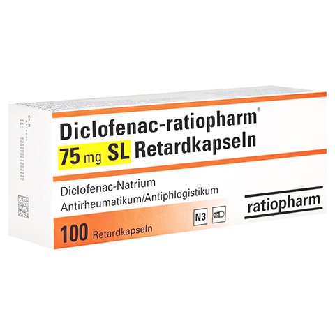 Diclofenac-ratiopharm 75mg SL 100 Stck N3