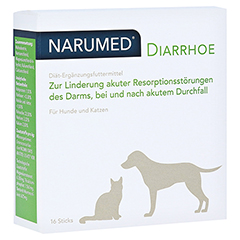NARUMED Diarrhoe Pulver-Sticks f.Hunde/Katzen 16x1.6 Gramm
