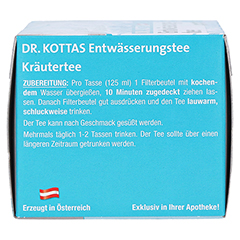 ENTWÄSSERUNGSTEE Dr.KOTTAS Filterbeutel 20 Stück - Linke Seite