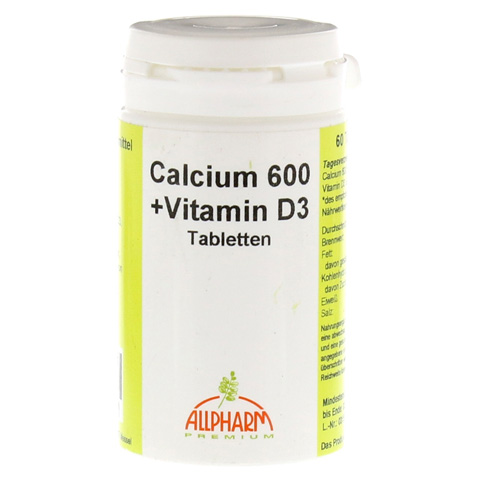 CALCIUM 600 mg+D3 Tabletten 60 Stck