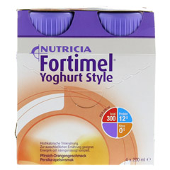 FORTIMEL Yoghurt Style Pfirsich Orangegeschmack 4x200 Milliliter - Vorderseite