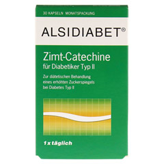 Alsidiabet Zimt Catechine f.Diab.Typ II Kapseln 30 Stück - Vorderseite
