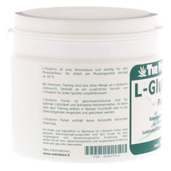 L-Glutamin 100% rein Pulver 250 Gramm - Linke Seite