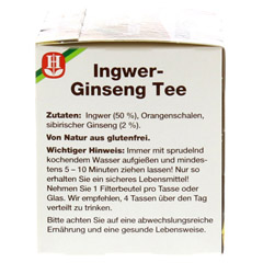BAD HEILBRUNNER Ingwer-Ginseng Tee Filterbeutel 15x2.0 Gramm - Rechte Seite