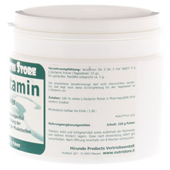 L-Glutamin 100% rein Pulver 250 Gramm - Rechte Seite
