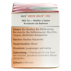 H&S Bachblten Erste-Hilfe-Tee Filterbeutel 20x2.0 Gramm - Rechte Seite