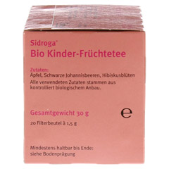 SIDROGA Bio Kinder-Früchtetee Filterbeutel 20x1.5 Gramm - Rechte Seite