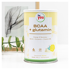 FOR YOU BCAA+glutamin Energy & Recovery Zitrone 480 Gramm - Info 2