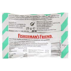 FISHERMANS FRIEND mint ohne Zucker Pastillen 25 Gramm - Rückseite