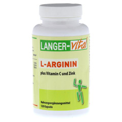L-ARGININ 2894 mg/TG plus Vitamin C und Zink Kaps. 120 Stck