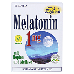 MELATONIN 1 mg Kapseln 60 Stück - Vorderseite