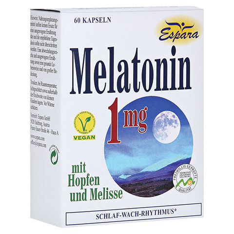 MELATONIN 1 mg Kapseln 60 Stück