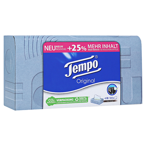TEMPO Original Taschentcher Box 1x100 Stck
