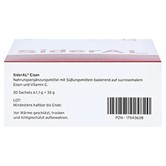 SIDERAL Eisen 14 mg Cola Sachets Granulat 30 Stck - Unterseite