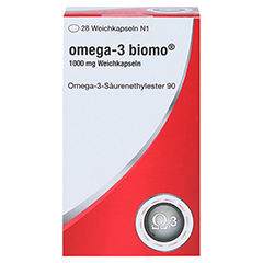 OMEGA-3 BIOMO 1000 mg Weichkapseln 28 Stck N1 - Vorderseite