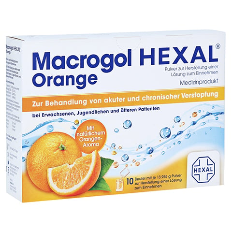 MACROGOL HEXAL Orange Plv.z.Her.e.Lsg.z.Einn.Btl. 10 Stück