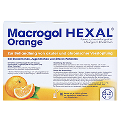 MACROGOL HEXAL Orange Plv.z.Her.e.Lsg.z.Einn.Btl. 10 Stück - Rückseite