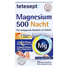 TETESEPT Magnesium 500 Nacht Tabletten 30 Stck - Vorderseite