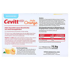 CEVITT immun heiße Orange zuckerfrei Granulat 14 Stück - Rückseite