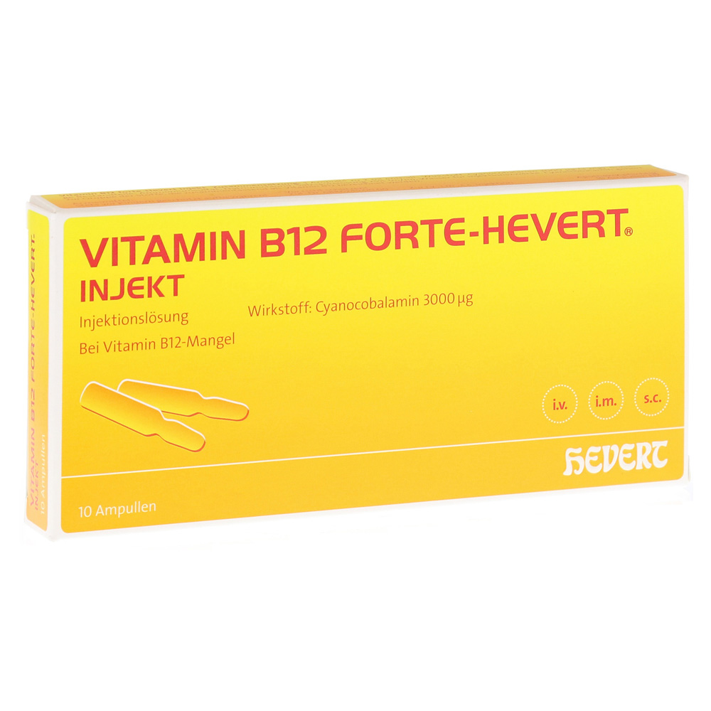 Vitamin B12 Hevert forte Injekt Ampullen Injektionslösung 10x2 Milliliter