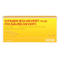 Vitamin B12 Folsäure Hevert Amp.-Paare 2x10 Stück N2 - Vorderseite