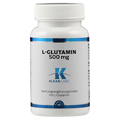 L-GLUTAMIN 500 mg KLEAN LABS Kapseln 60 Stck