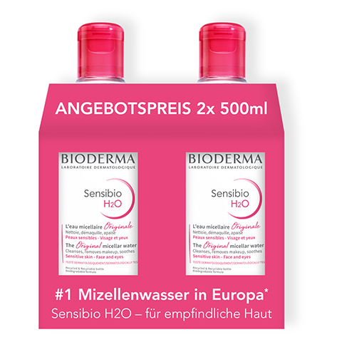 BIODERMA Sensibio H2O Reinigungslsung Duo 2x500 Milliliter