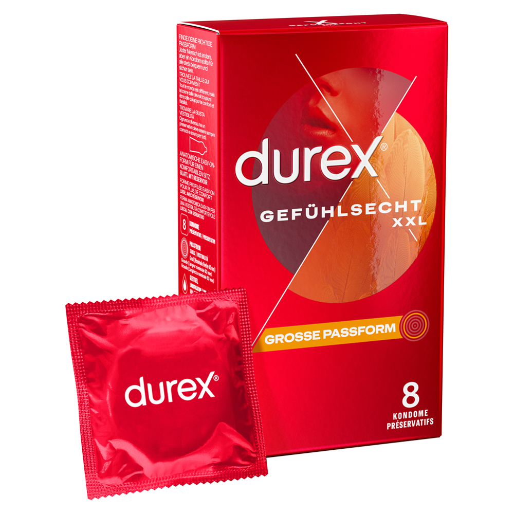 DUREX Gefühlsecht XXL Kondome 8 Stück