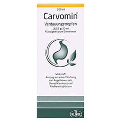 Carvomin Verdauungstropfen 100 Milliliter - Rückseite