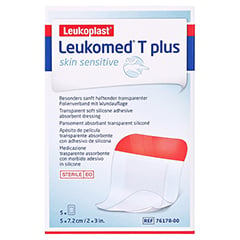 LEUKOMED T plus skin sensitive steril 5x7,2 cm 5 Stck - Vorderseite