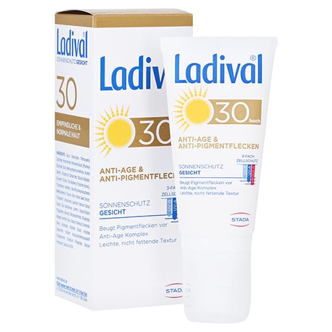 Ladival Sonnenschutz Gesicht Anti-Age & Anti-Pigmentflecken LSF 30 50 Milliliter