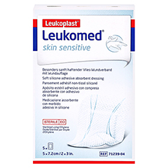 LEUKOMED skin sensitive steril 5x7,2 cm 5 Stck - Vorderseite