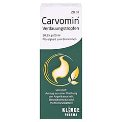 Carvomin Verdauungstropfen 20 Milliliter - Rückseite